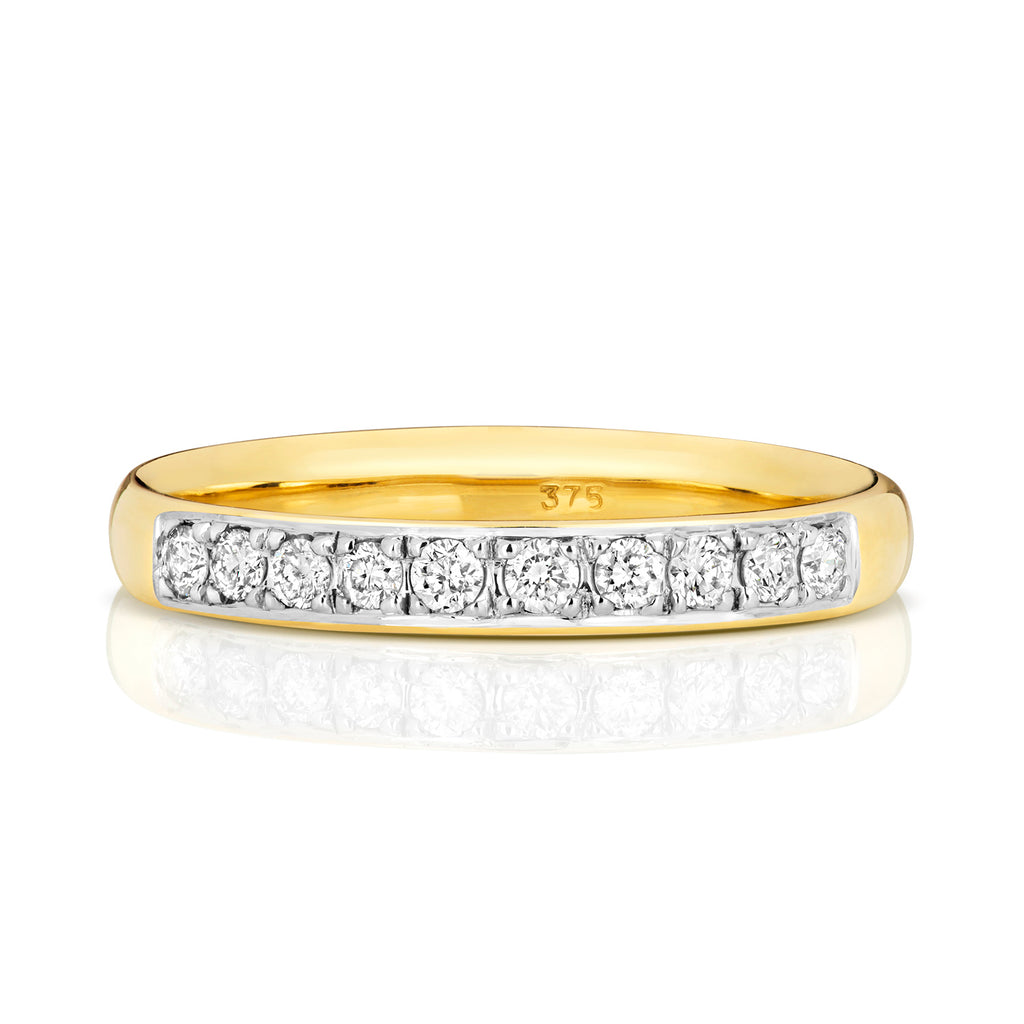 9ct Yellow Gold Diamond Eternity Ring