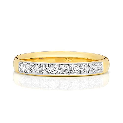 9ct Yellow Gold Diamond Eternity Ring