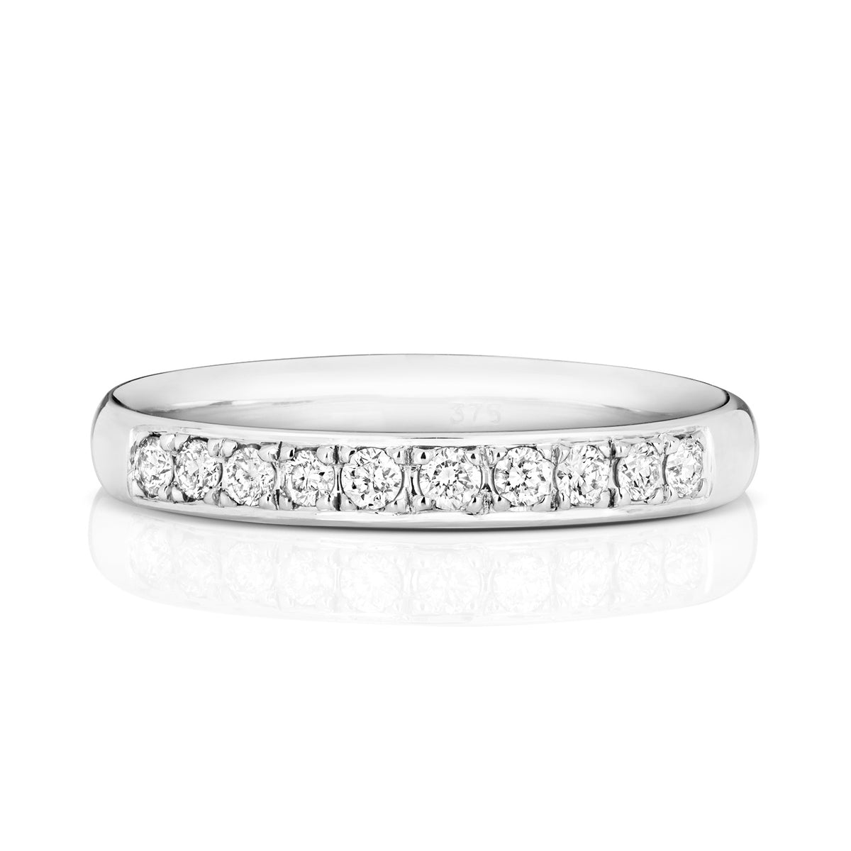9ct White Gold Diamond Eternity Ring