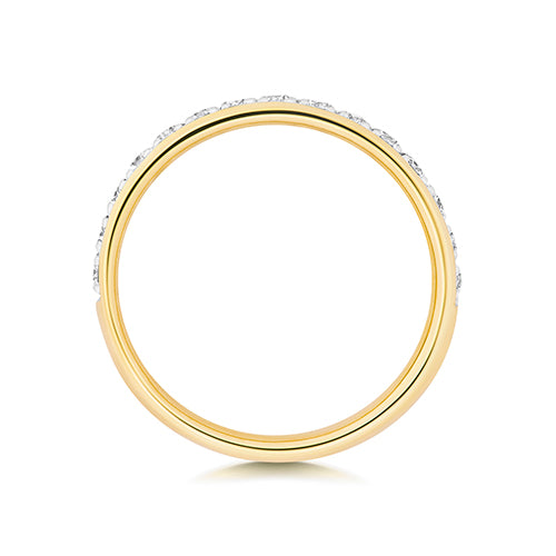 9ct Yellow Gold Diamond Eternity Ring