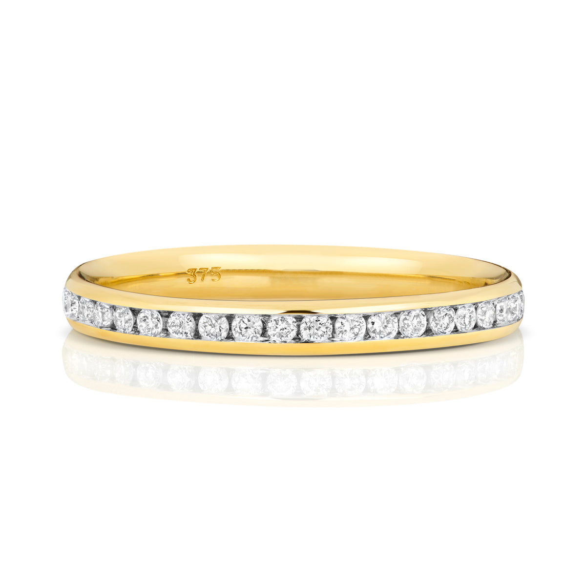 9ct Yellow Gold Diamond Eternity Ring