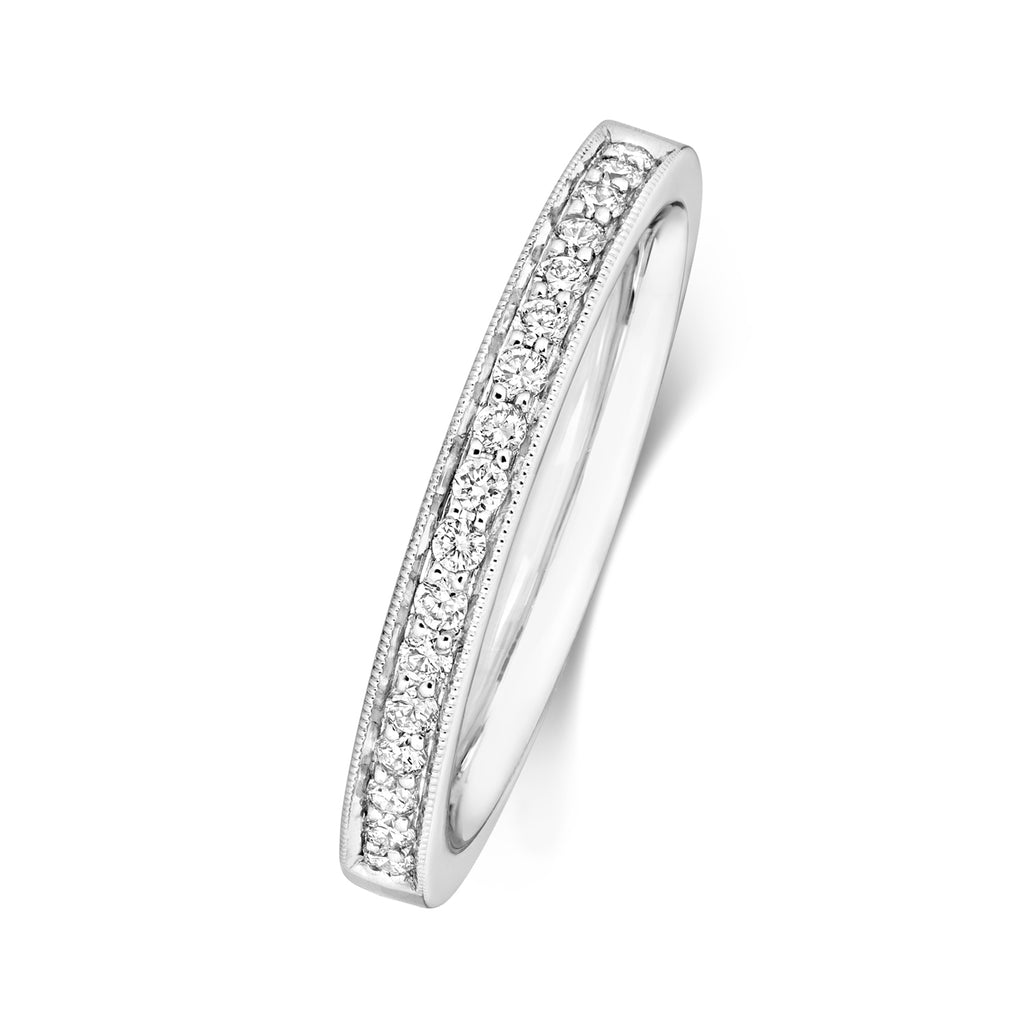 9ct White Gold Diamond Eternity Ring 0.17 CT