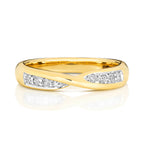 9ct Yellow Gold Diamond Band Ring 0.14 CT