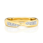 9ct Yellow Gold Diamond Band Ring 0.14 CT