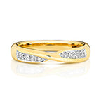 9ct Yellow Gold Diamond Band Ring 0.14 CT