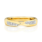 9ct Yellow Gold Diamond Band Ring 0.14 CT