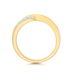 9ct Yellow Gold Diamond Band Ring 0.14 CT