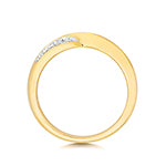 9ct Yellow Gold Diamond Band Ring 0.14 CT