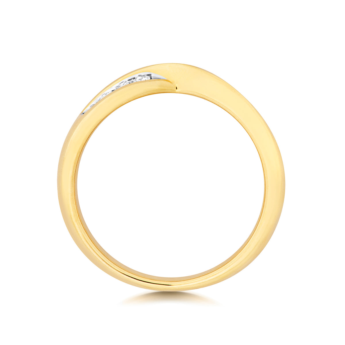 9ct Yellow Gold Diamond Band Ring 0.16 CT