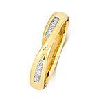 9ct Yellow Gold Diamond Band Ring 0.16 CT