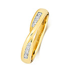9ct Yellow Gold Diamond Band Ring 0.16 CT