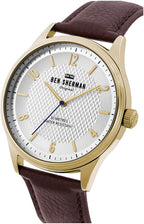 Ben Sherman Mens Watch with Silver Dial and Brown Leather Strap WB025TG