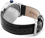 Ben Sherman Mens Watch with White Dial and Black Leather Strap WB030B