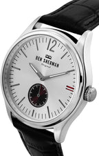 Ben Sherman Mens Watch with Silver Dial and Black Leather Strap WB035B