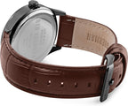 Ben Sherman Mens Watch with Black Dial and Brown Strap WB035T