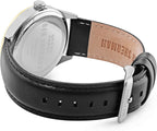 Ben Sherman Mens Watch with Silver Dial and Black Leather Strap WB036B