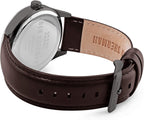 Ben Sherman Mens Watch with Grey Dial and Brown Leather Strap WB036T