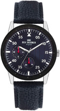 Ben Sherman Mens Watch with Blue Dial and Blue Leather Strap WB045U