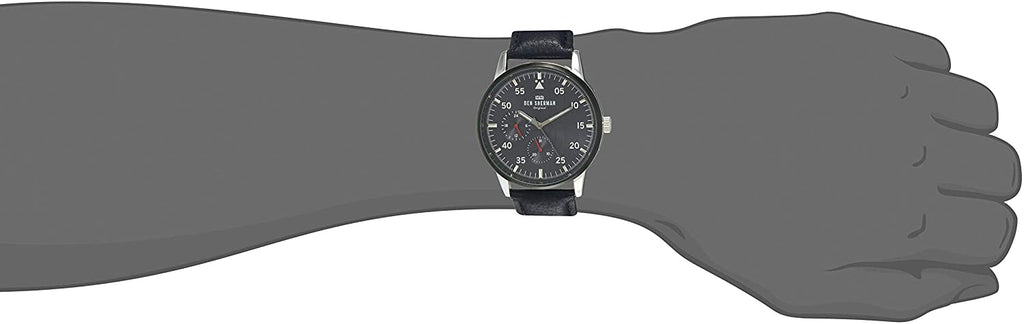 Ben Sherman Mens Watch with Blue Dial and Blue Leather Strap WB045U