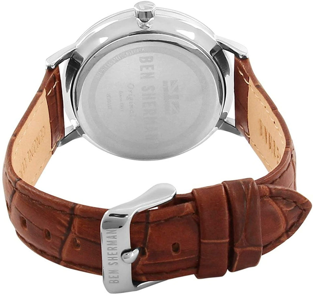 Ben Sherman Mens Portobello Watch with White Dial and Brown Leather Strap WB055T