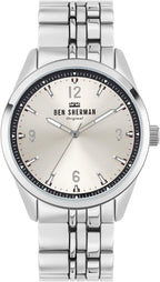 Ben Sherman Mens Watch with Silver Dial and Silver Bracelet WB057USM