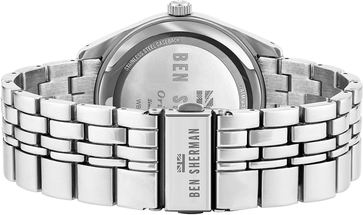 Ben Sherman Mens Watch with Silver Dial and Silver Bracelet WB057USM
