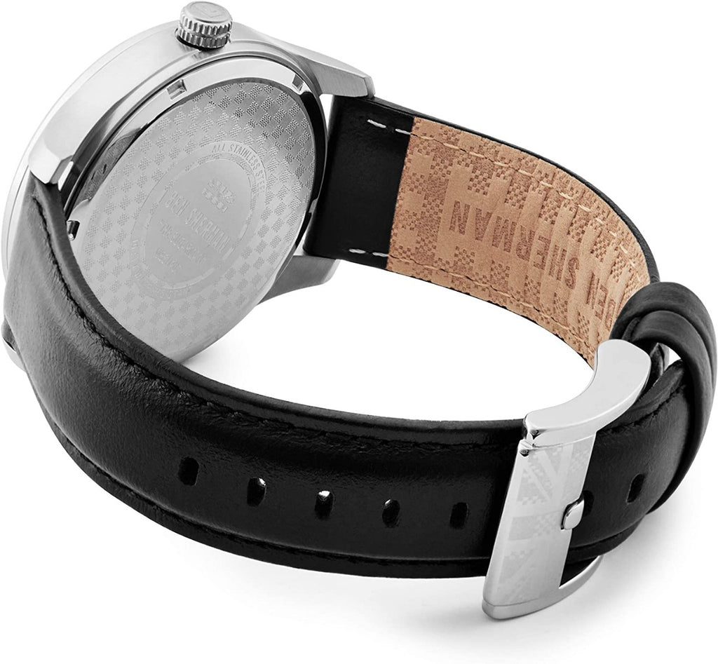 Ben Sherman Mens Watch with Grey Dial and Black Leather Strap WBS112B