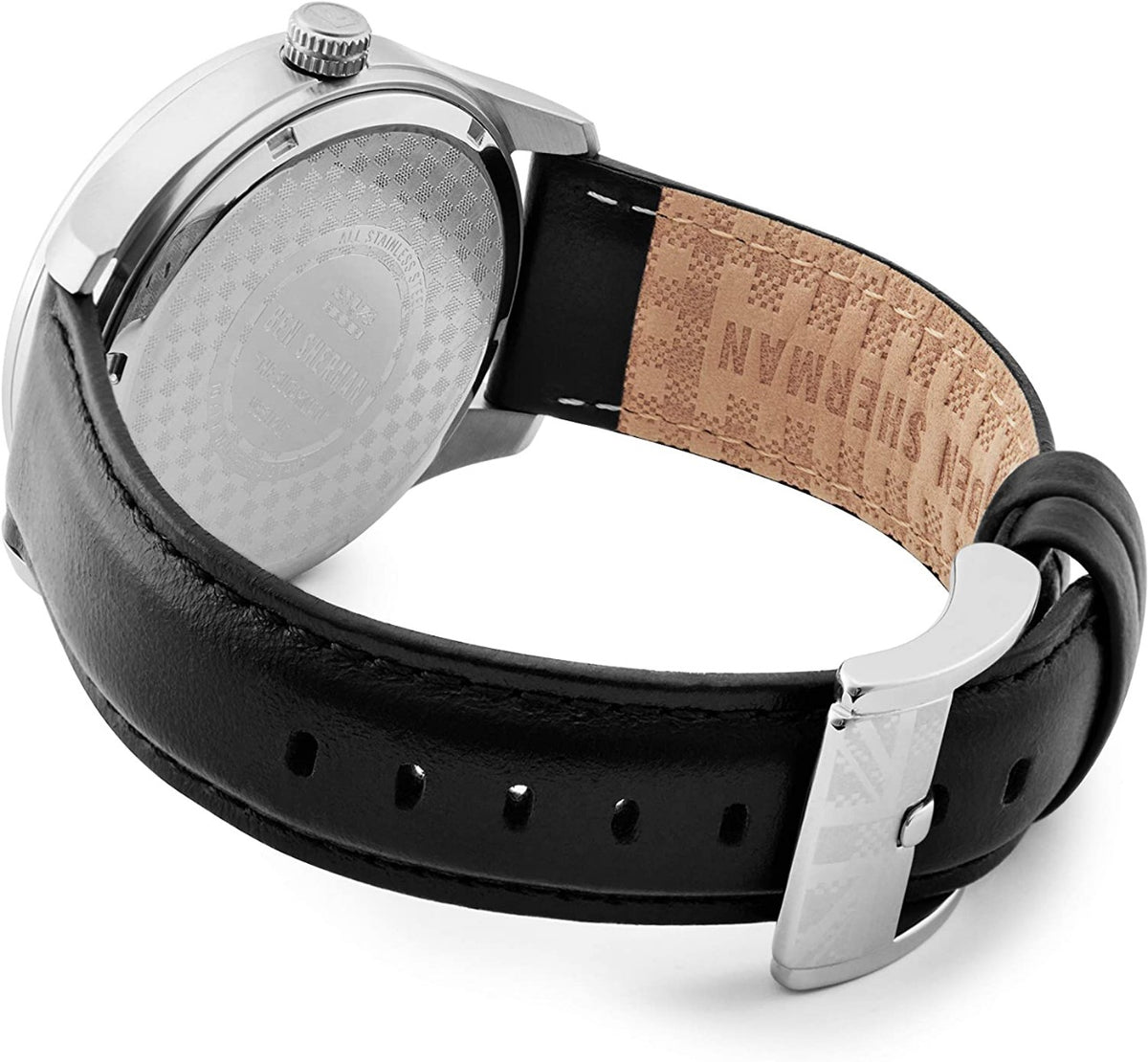 Ben Sherman Mens Watch with Grey Dial and Black Leather Strap WBS112B
