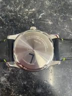 Seiko Mens Watch with Black Dial & Black Leather Strap SUR517P1