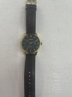 Lorus Mens Watch with Black Dial and Brown Leather Strap RH980NX9