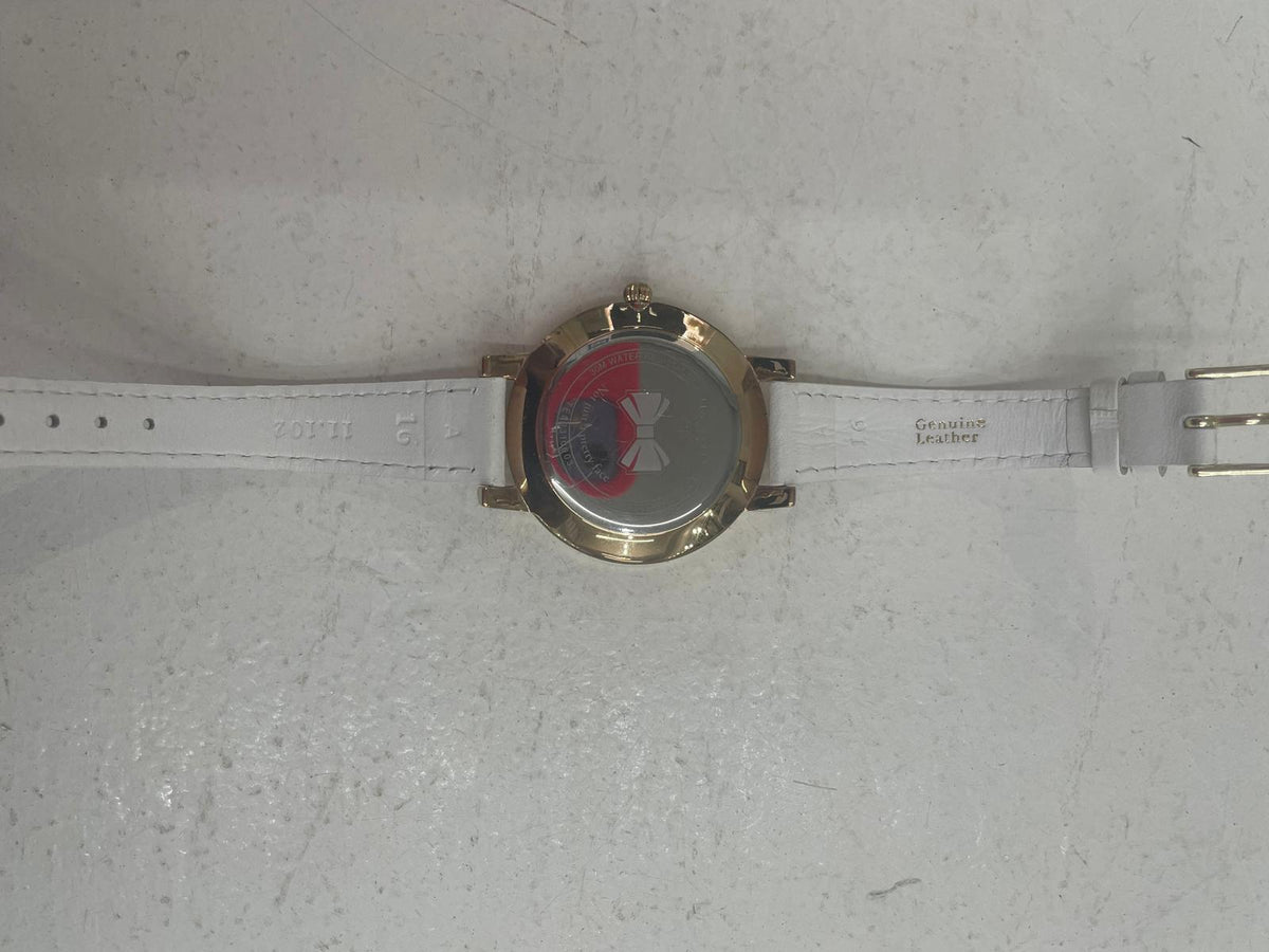 Gwylio i Fenywod Ted Baker gyda Deial Gwyn a Strap Gwyn TE50310003 **Wedi'i Adnewyddu**