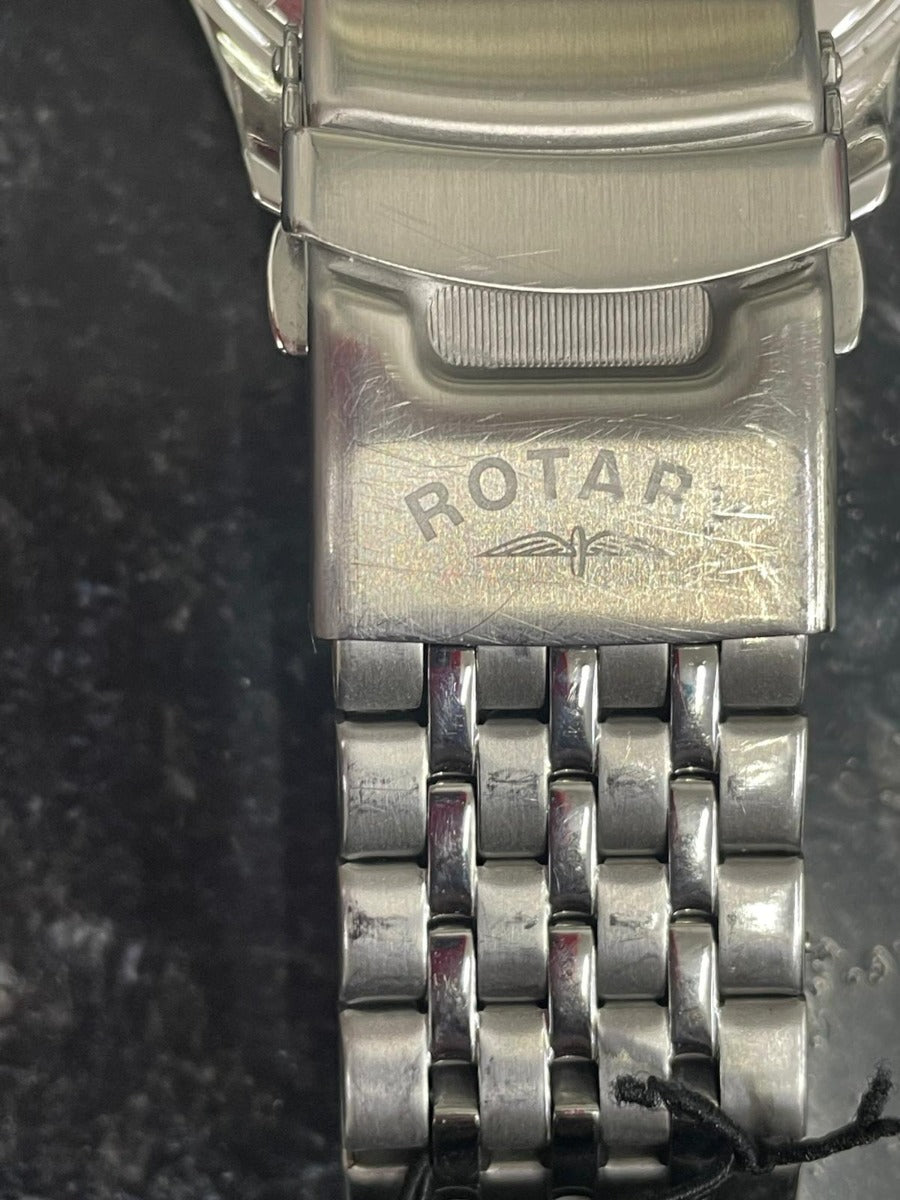 Rotary Mens Chronograph Watch with Green Dial and Stainless Bracelet GB00475/56