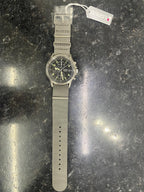 Lorus Men's Chronograph Watch with Black Dial and Grey Nylon Strap RM347JX9