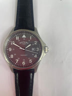Rotary Mens Pilot Watch with Grey Dial and Black Strap GS00473/48