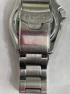 Gwyliad Strap Arian Deial Glas Awtomatig i Ddynion Seiko 5 SRPD51K1 **Wedi'i Adnewyddu**