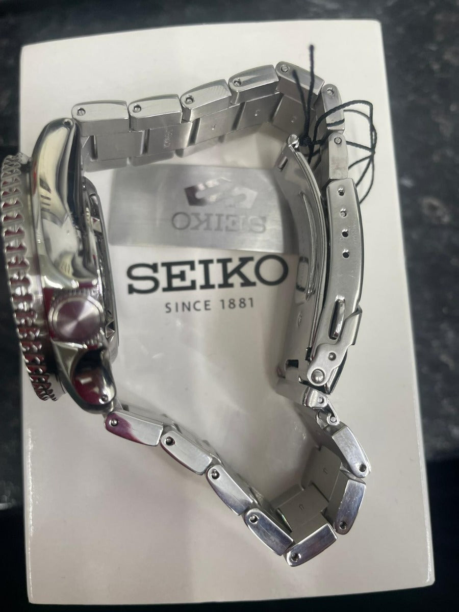 Gwylio Strap Arian Deial Glas Awtomatig i Ddynion Seiko 5 SRPD51K1 **Wedi'i Adnewyddu**