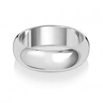 Band Priodas Siâp D 6mm Platinwm