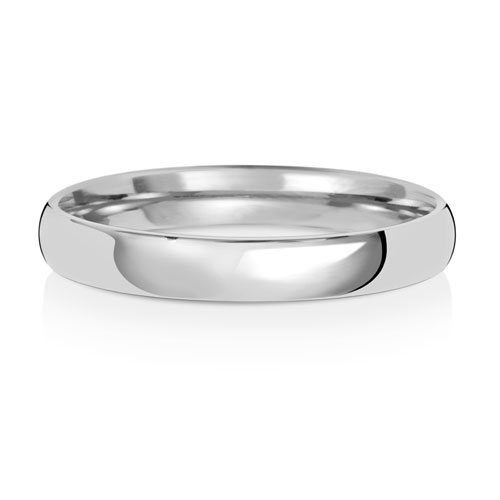Platinum 3mm Court Wedding Band