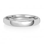 Platinum 3mm Court Wedding Band