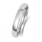 Platinum 3mm Court Wedding Band