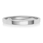Platinum 2mm Flat Court Wedding Band