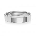 Platinum 4mm Flat Court Wedding Band