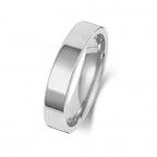 Platinum 4mm Flat Court Wedding Band