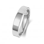 Platinum 4mm Flat Court Wedding Band