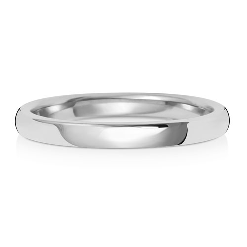 Band Priodas Llys Meddal Platinwm 2mm