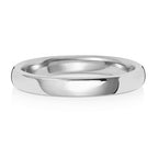 Band Priodas Llys Meddal Platinwm 2.5mm