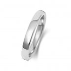 Band Priodas Llys Meddal Platinwm 2.5mm