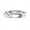 Platinum 3mm Soft Court Wedding Band