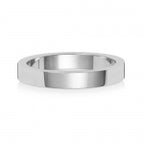 Platinum 3mm Flat Wedding Band