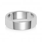 Platinum 6mm Flat Wedding Band